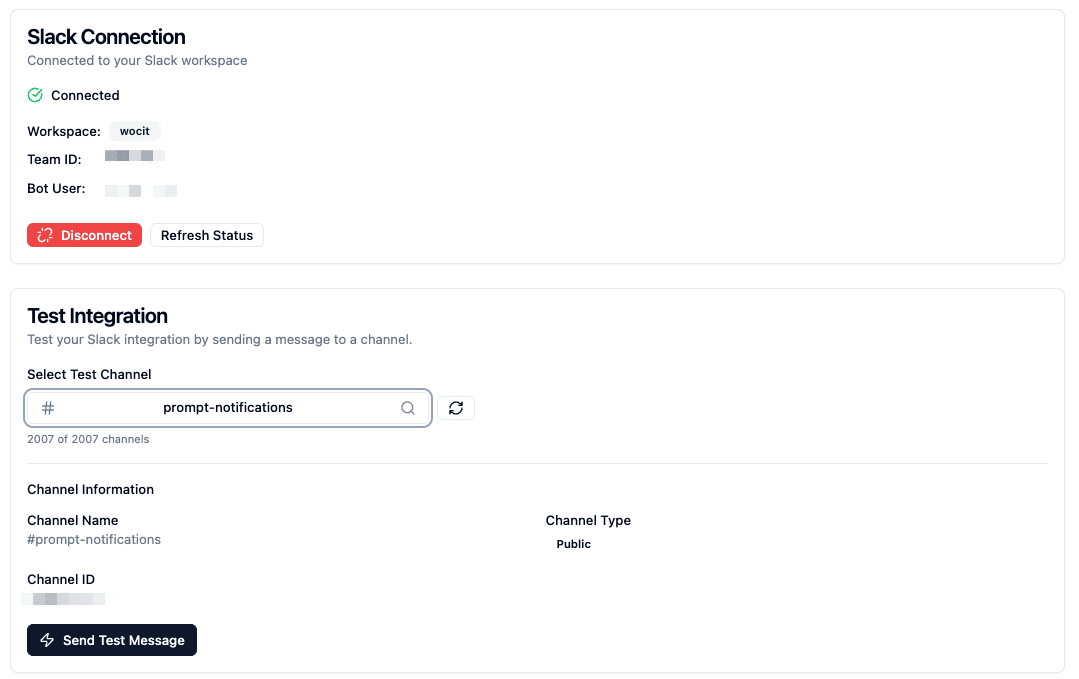 Test the Langfuse Slack integration